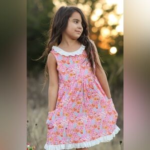 Girls Chucky Plum Penelope Dress - Pink Papaya Parade Size 5T